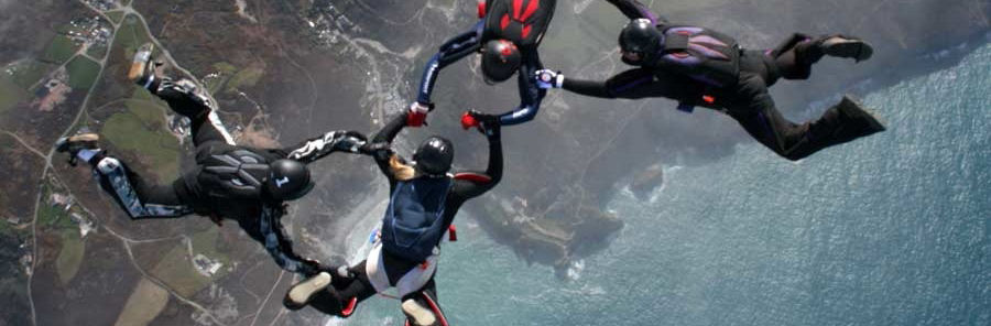 sky diving at Perranporth Airfield